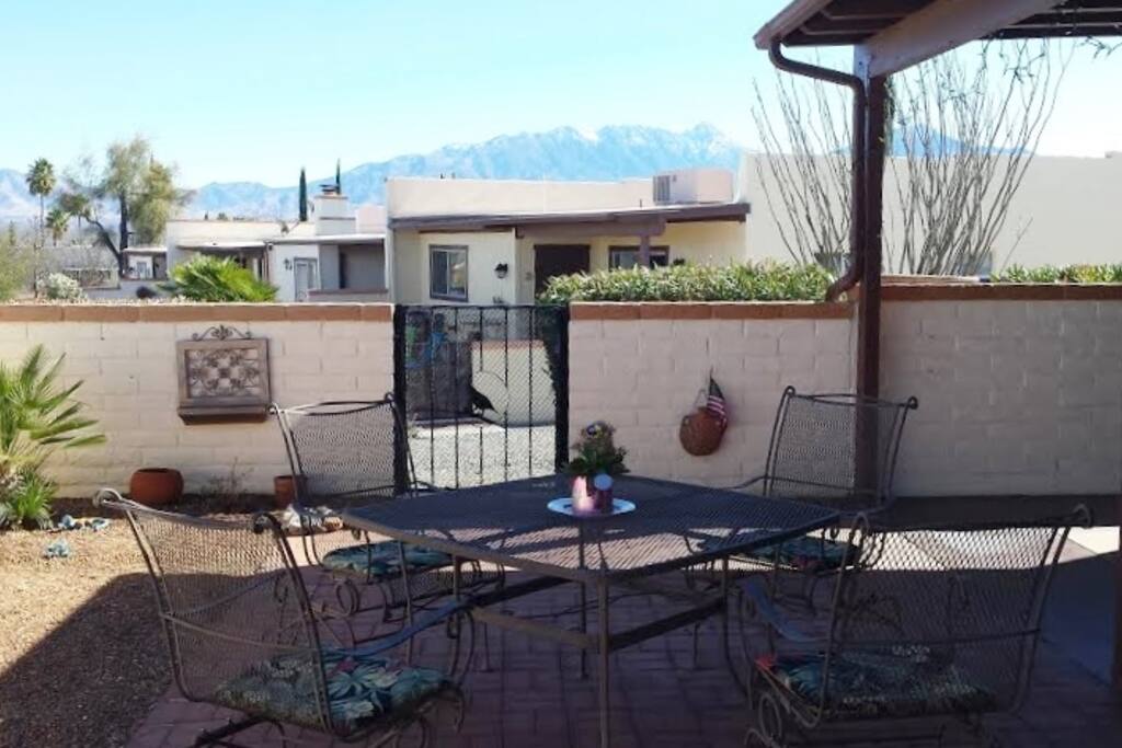 Backyard. End unit, no home behind as the house sits on a cliff.