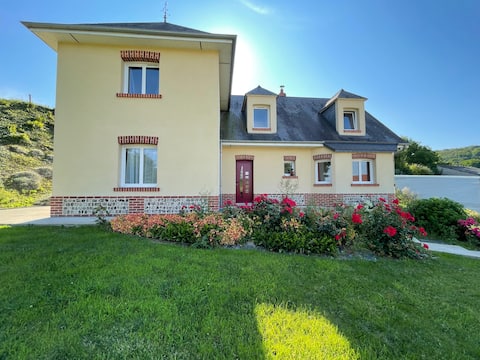 Beautiful house with fireplace near the sea