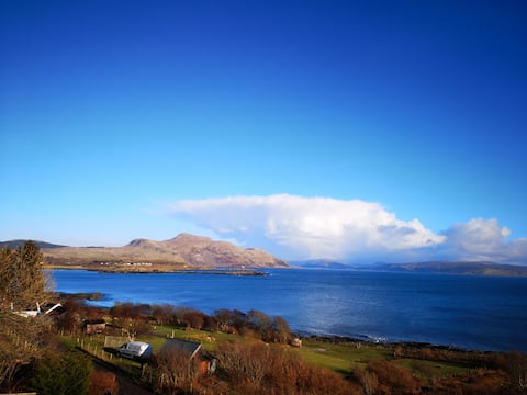 Character tiny house with fabulous views .