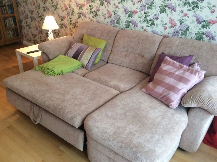 Big comfortable couch for two guests