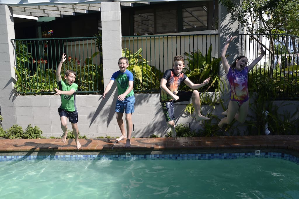 Kiwi cousins insisting that we swim in freezing cold September!