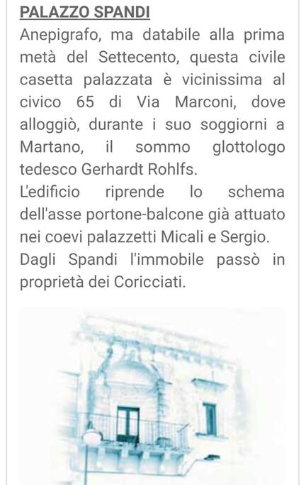 Antica descrizione Palazzo Spandi
