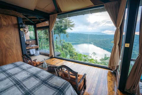 Treetop Tent with view lake