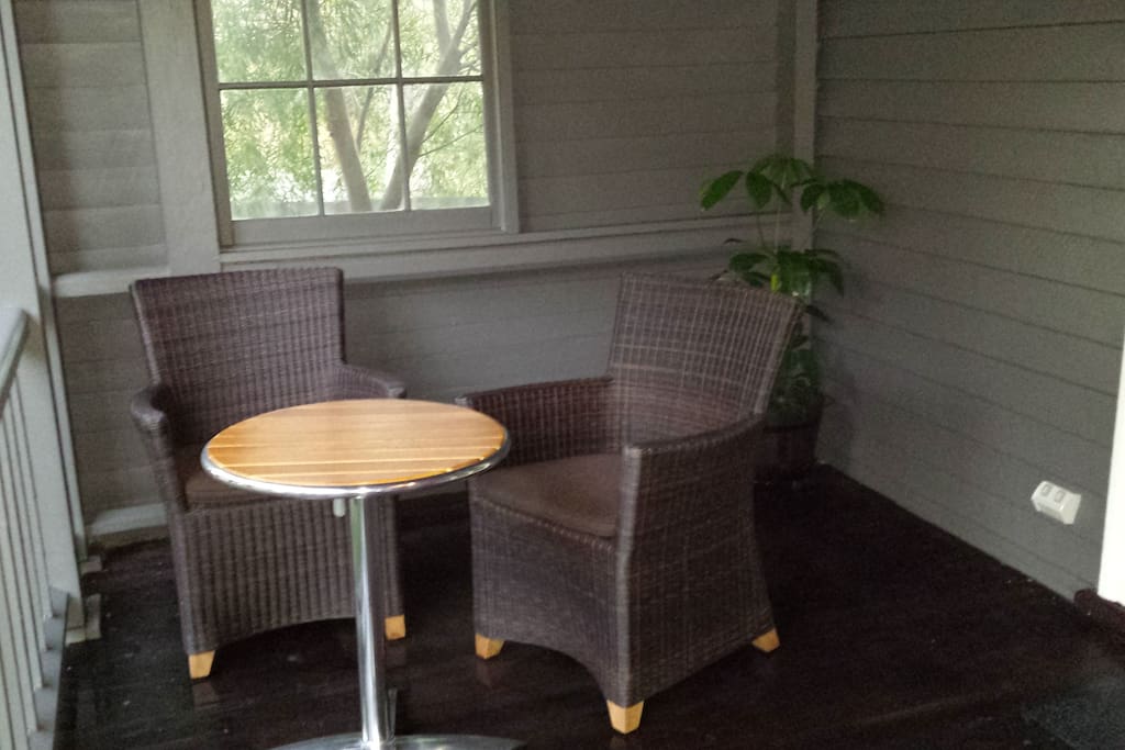 Private verandah with garden views