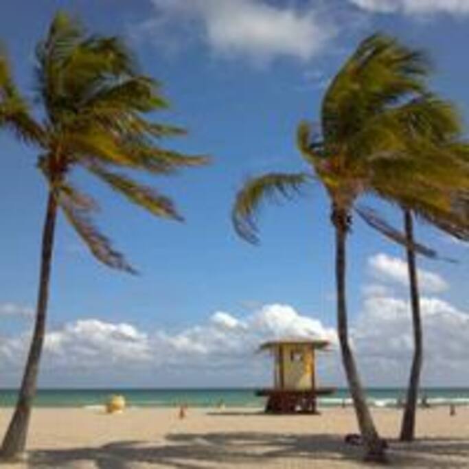 Beach across the street