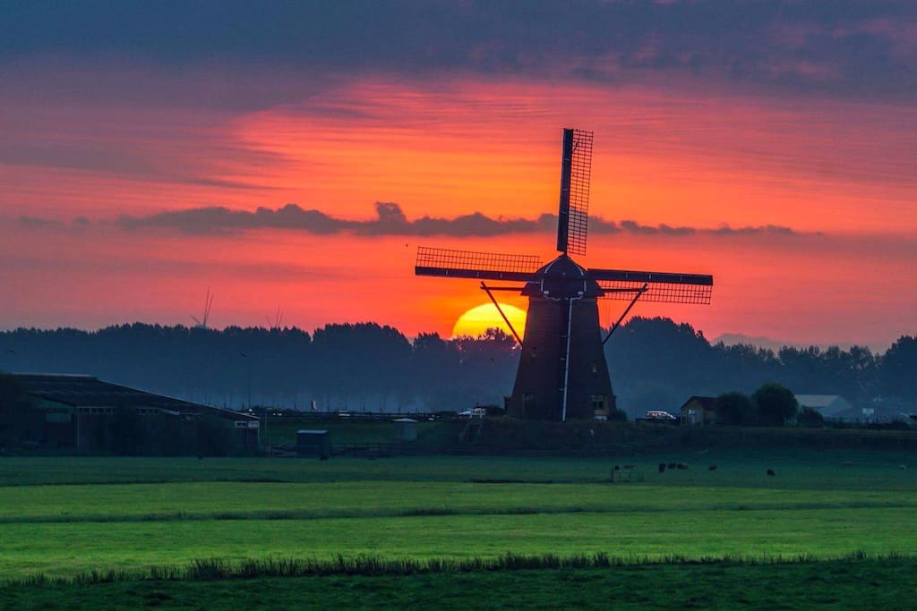 This picture I shoot myself! It's just 1.500 m from my house. There is a beautiful very small island with the most lovey dutch views.