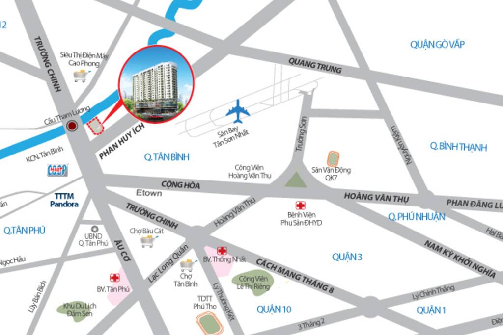 Next to the airport