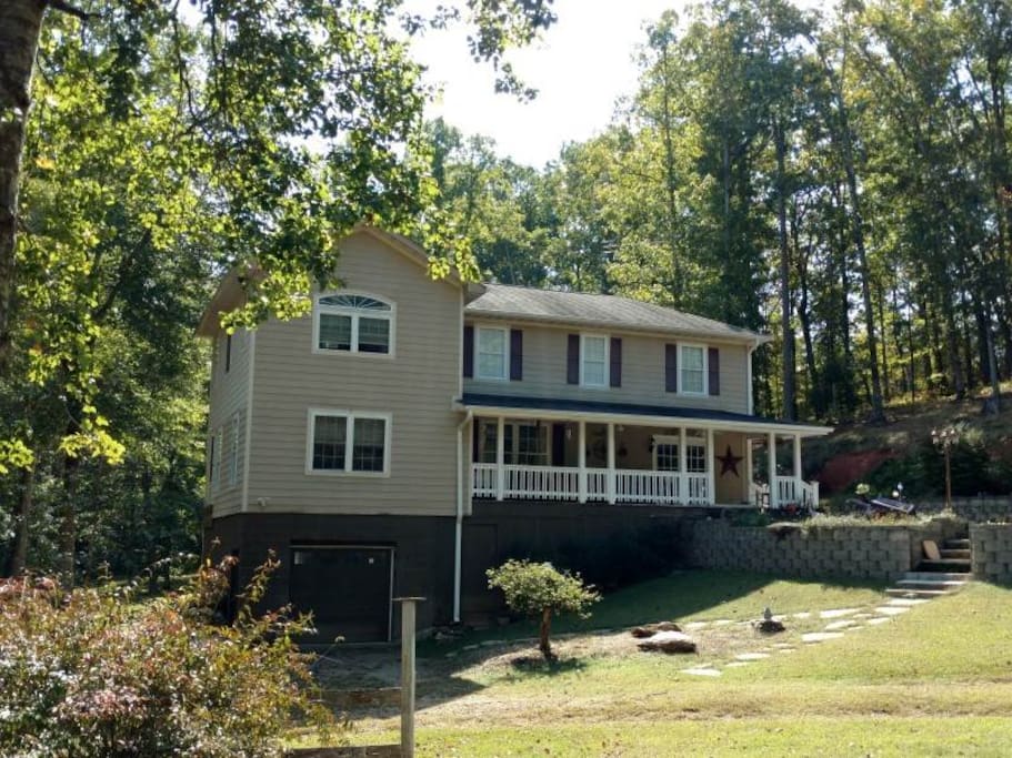 front view from pond