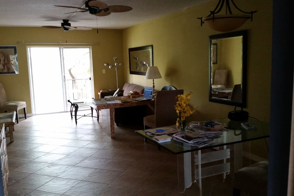 Living room and desk
