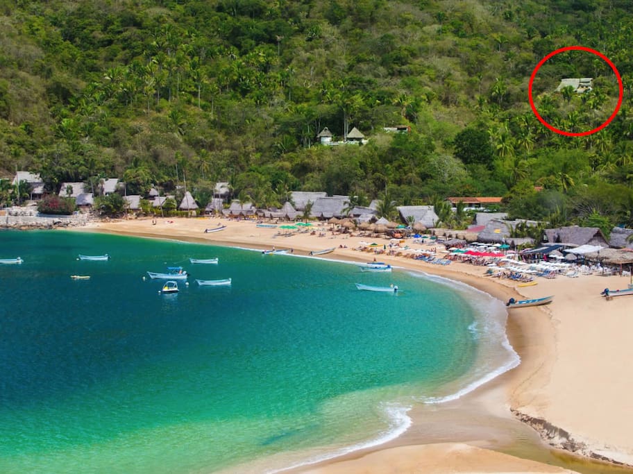 Casa Sanctuary in upper right where red circle is.