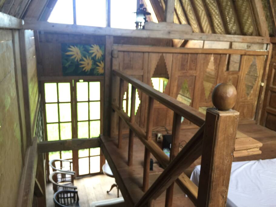 Two Stories Cabin made of recycle teak wood.