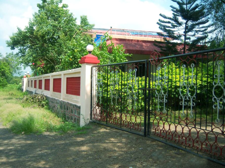 The entry gate to the premises
