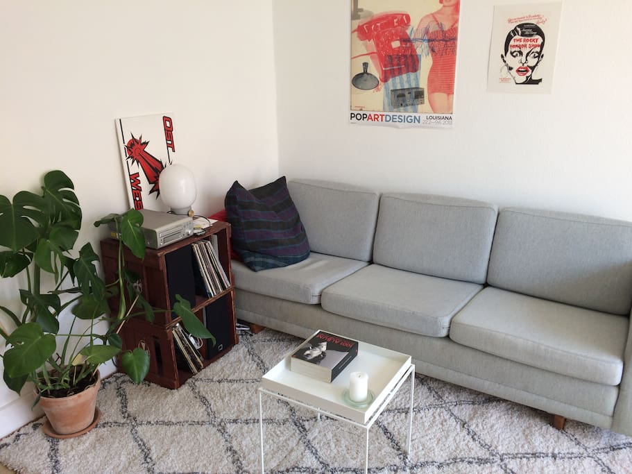 The sofa area in the living room