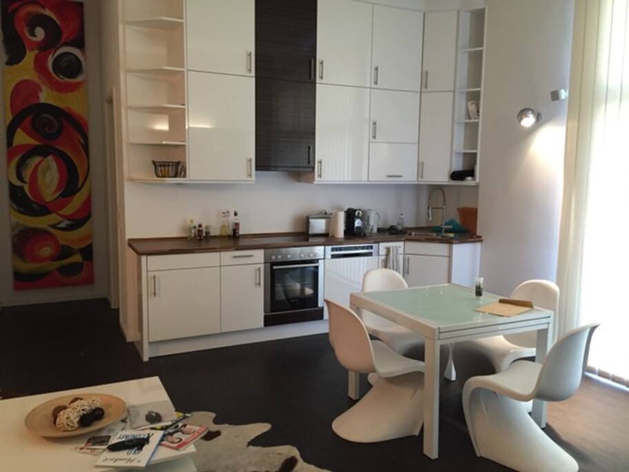 Living room and kitchen