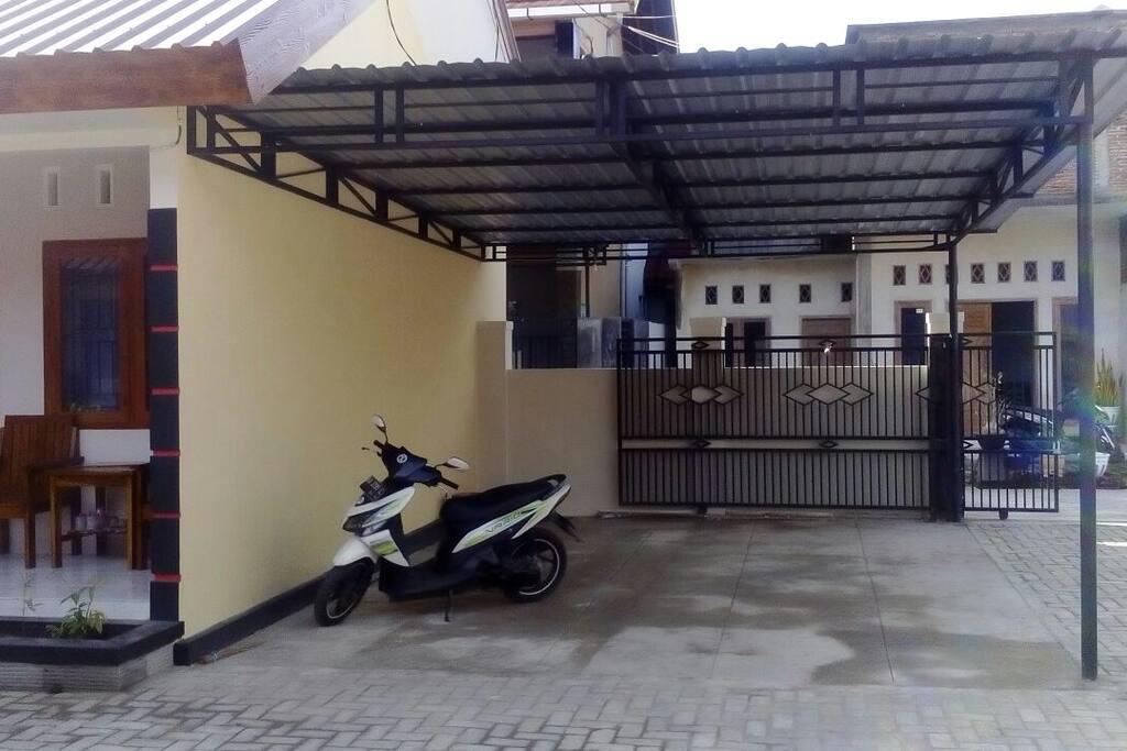 The parking lot for cars