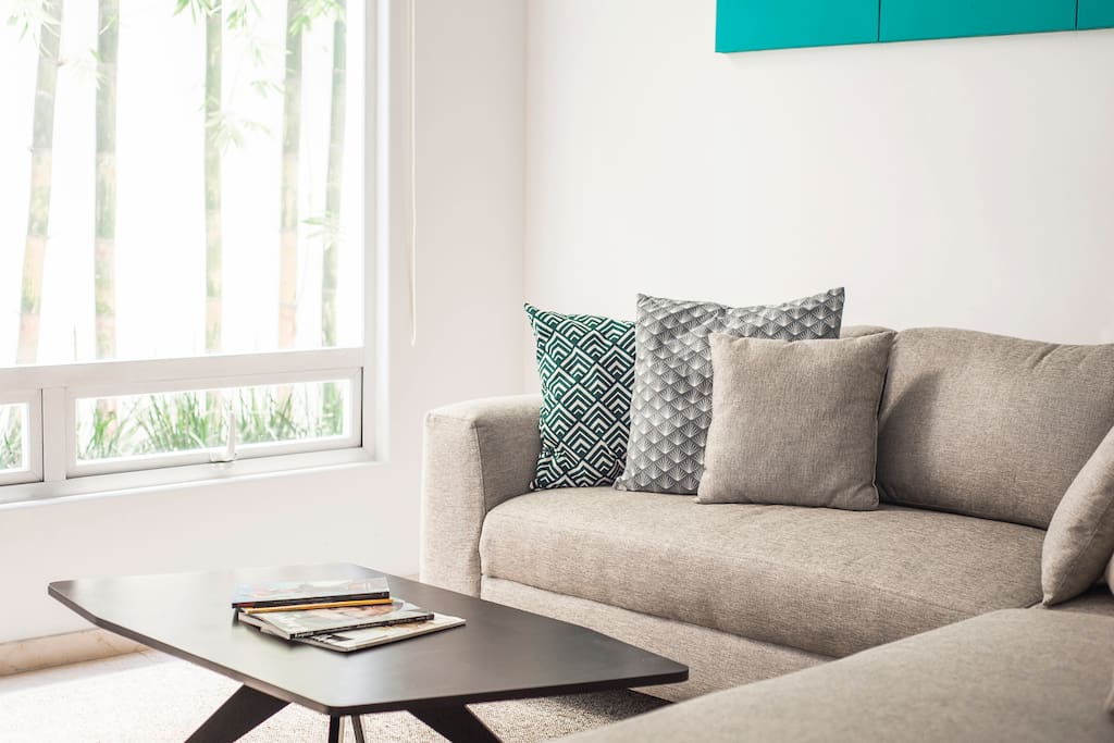 Colorful cushions.