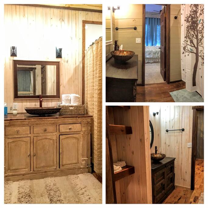 View of all 3 Bathrooms