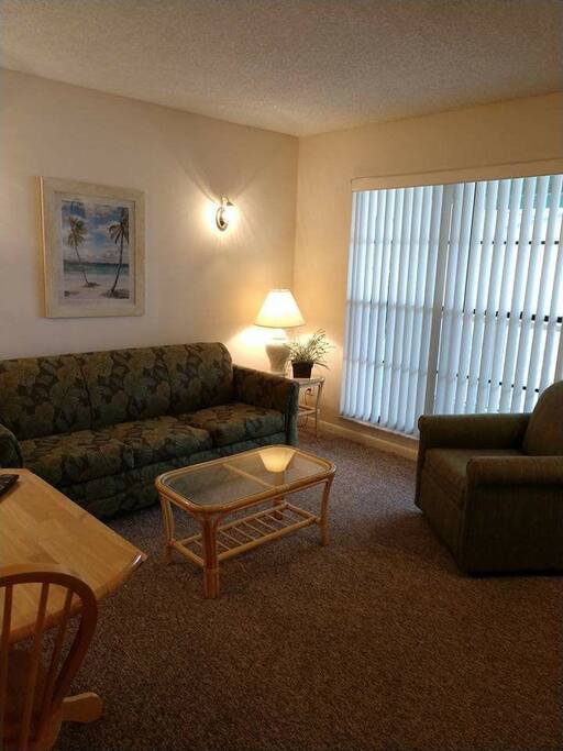 Sleeper (queen) sofa in living room