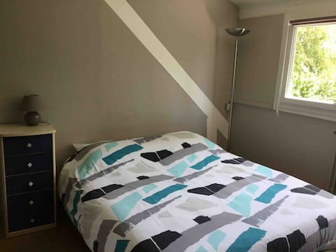 40 m2, parking, 2 bedrooms, 3 beds, garden. Rouen 5 min