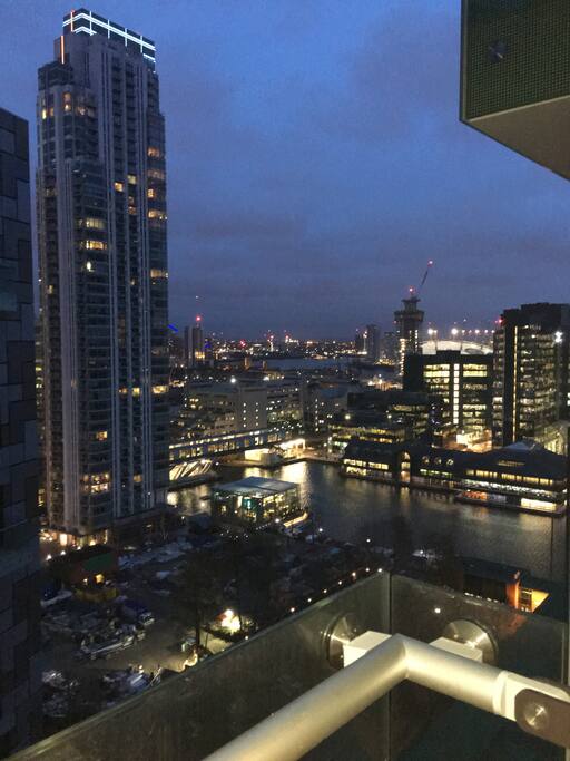 Night balcony view