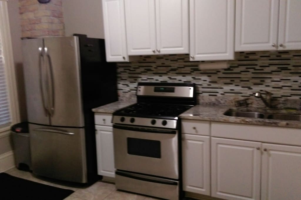 Kitchen with stainless steel appliances!!