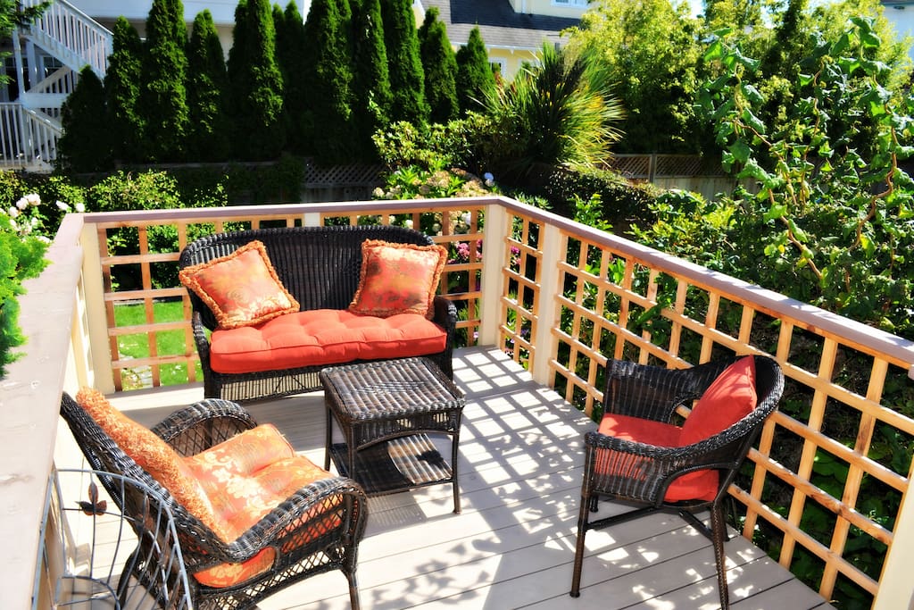 Deck, looking over back yard