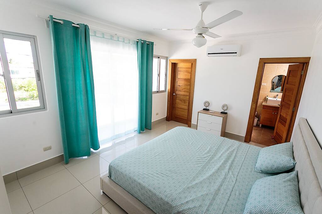 Master bedroom with walk-in closet and in suite full bathroom