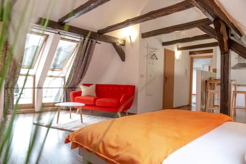Characterful attic studio in Kamenz
