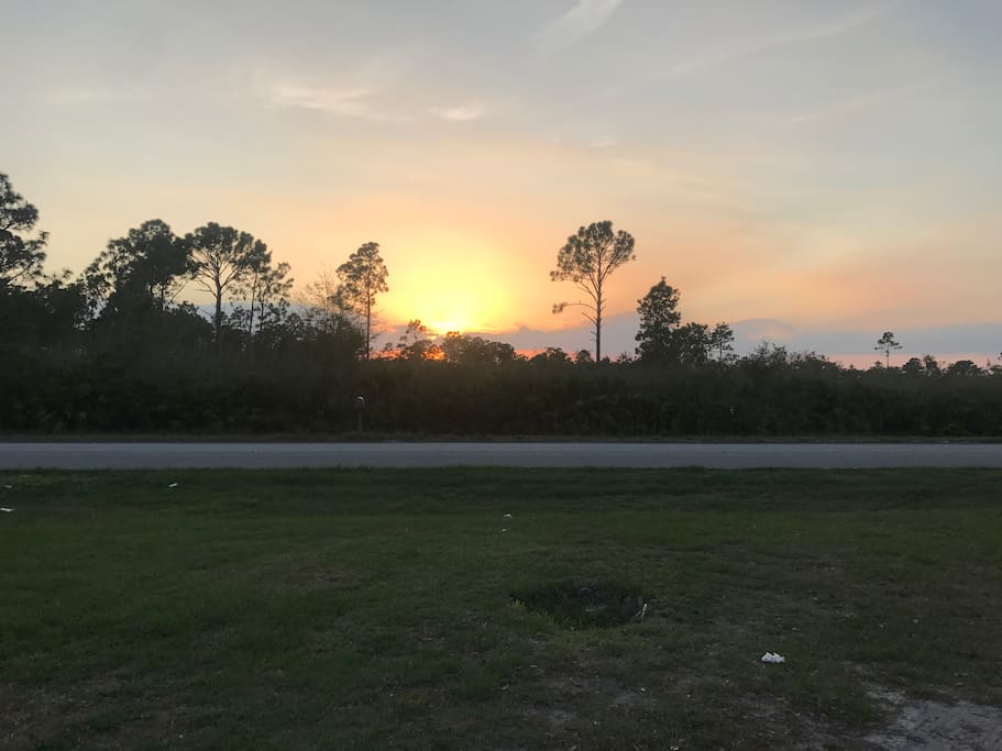 Sunset from front of house