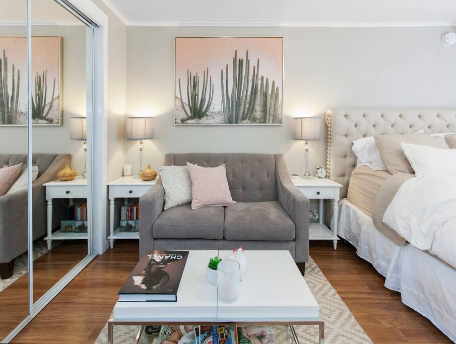 Love seat and sitting area