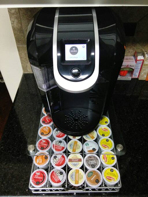 Guests have access to a great selection of coffee and to-go cups.