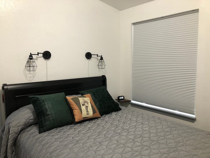 If you need to sleep during the day, the blackout cellular shade and remote-controlled heater/AC unit in the room will help you get the rest you need. Electric alarm clock is easy to customize (brightness, volume, sound, etc.).