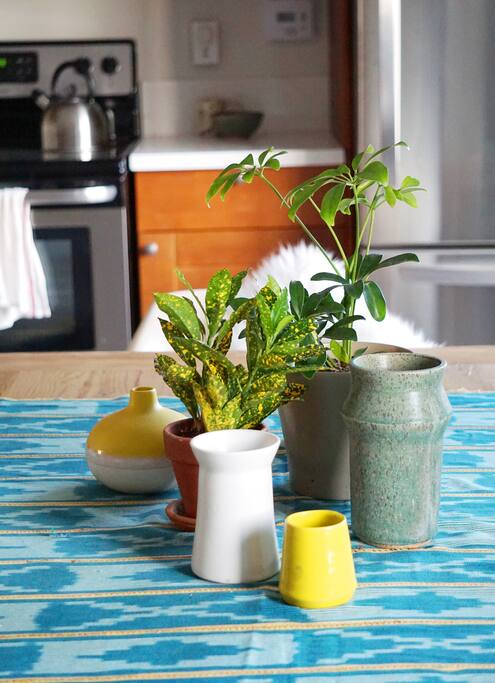 Handmade ceramics made by yours truly are peppered throughout ;)