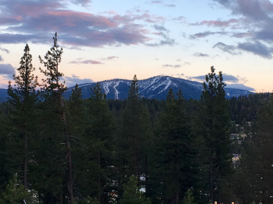 Sunset view of Northstar from the deck.