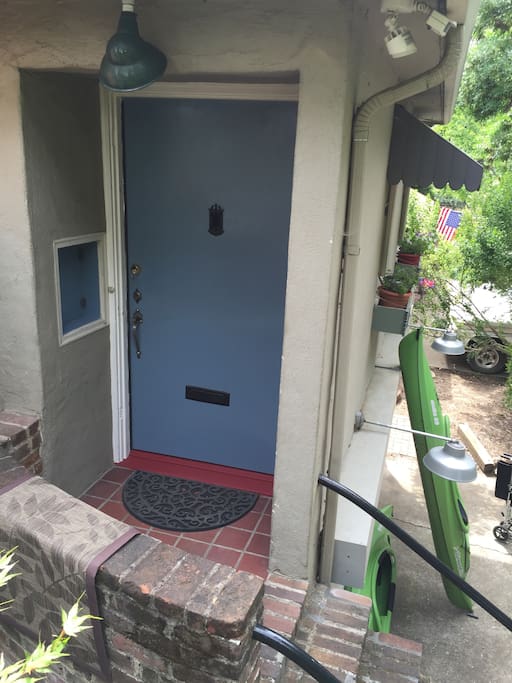 Your very own blue front door. Ice was delivered through that little door on the left.