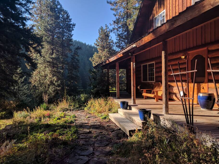Morning coffee spot in the warming sun
