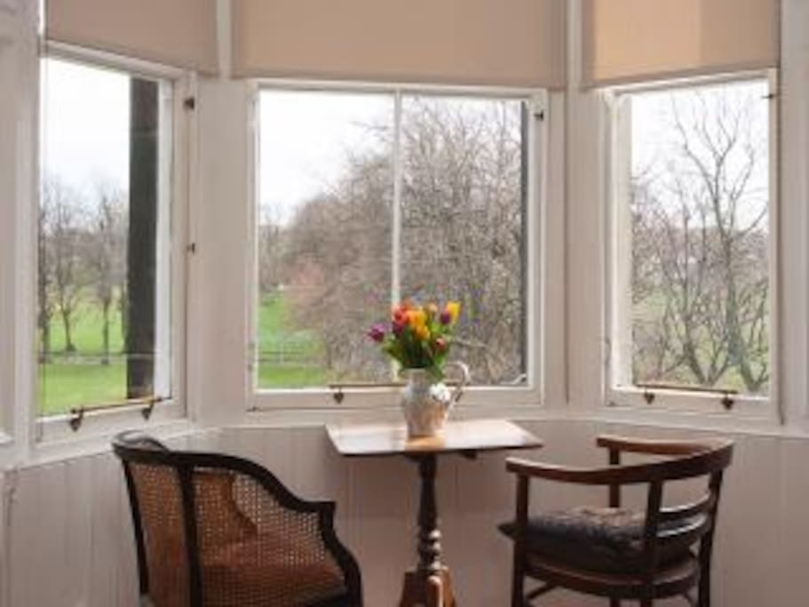 breakfast for two with a lovely view