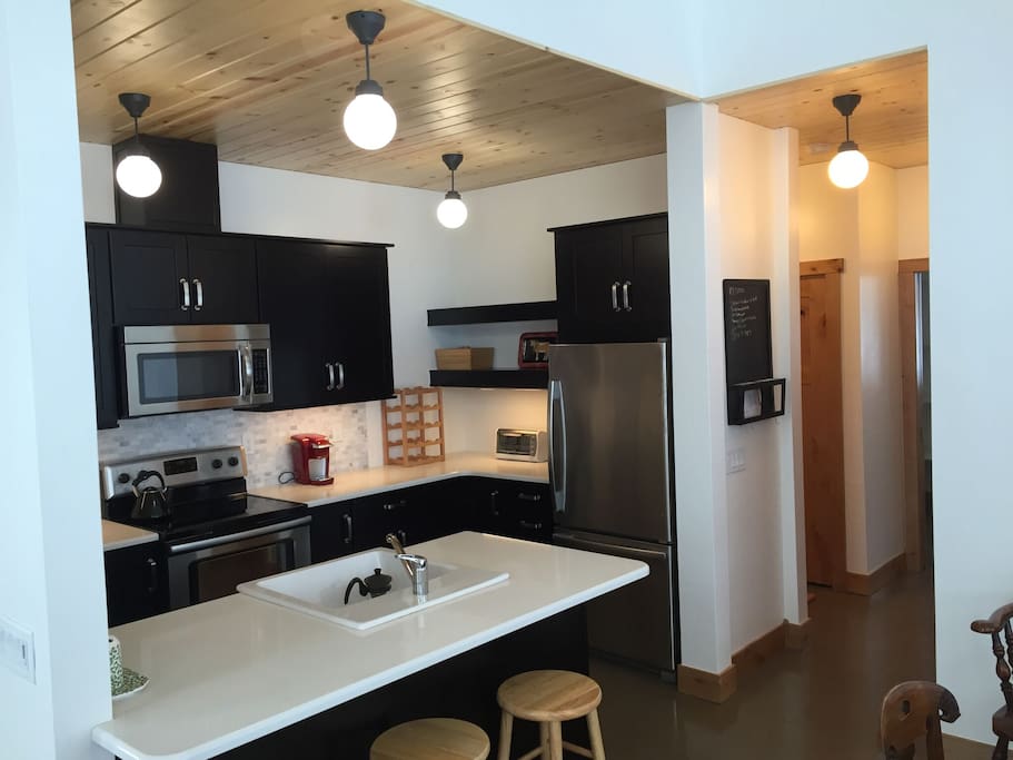 Fully furnished kitchen with brand new appliances