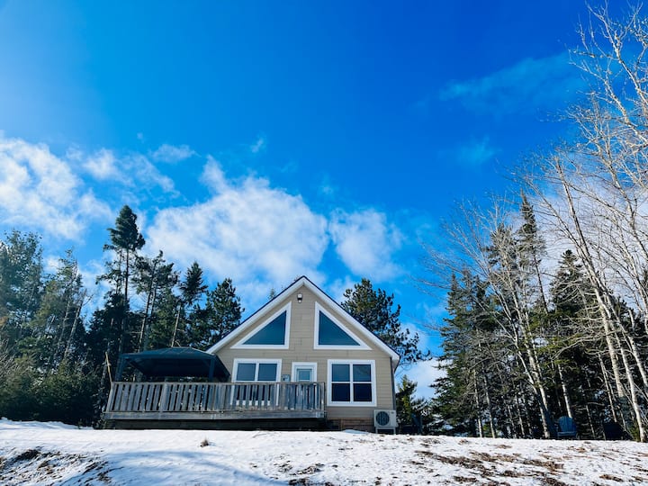 Private Riverfront Chalet with Hot Tub in Aspen, Nova Scotia, Canada