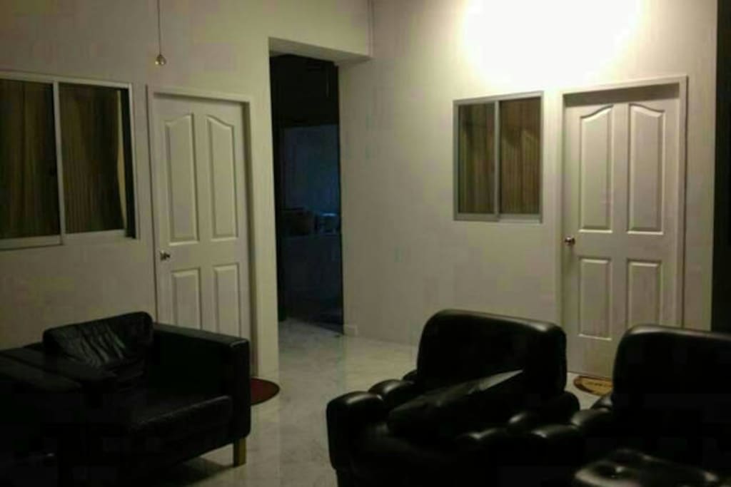 Common area with tv and sofas