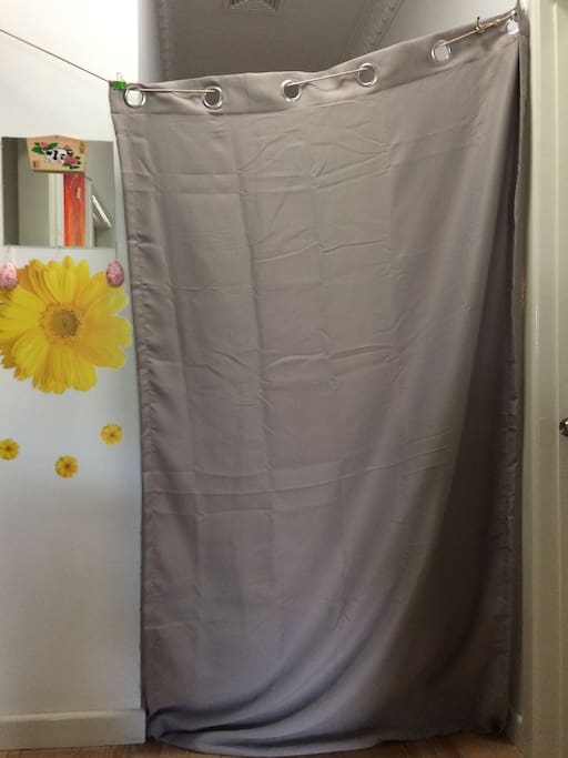 curtain covered for privacy