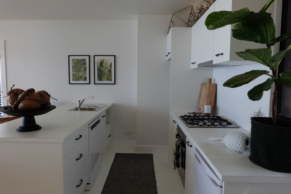 Fully equipped, brand new kitchen.