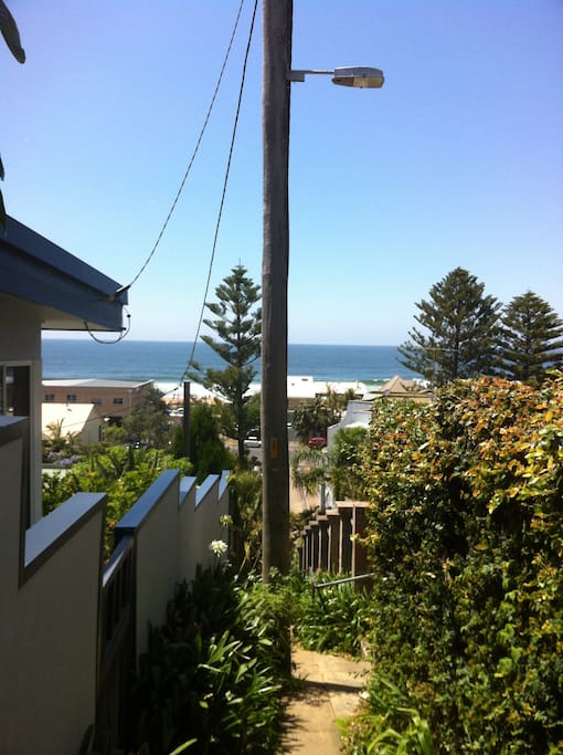 Short stroll to beautiful North Avoca. Pic from the access steps from Tramway Rd.