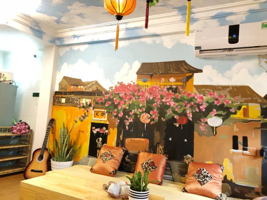 Living room where you can feel the warming and traditional inspiration by our decor!