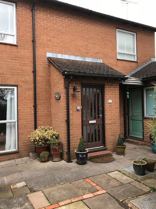 Front of the house and south-facing front garden area