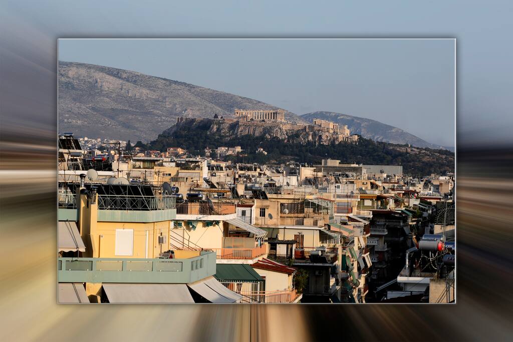 Acropolis view from living room and veranda