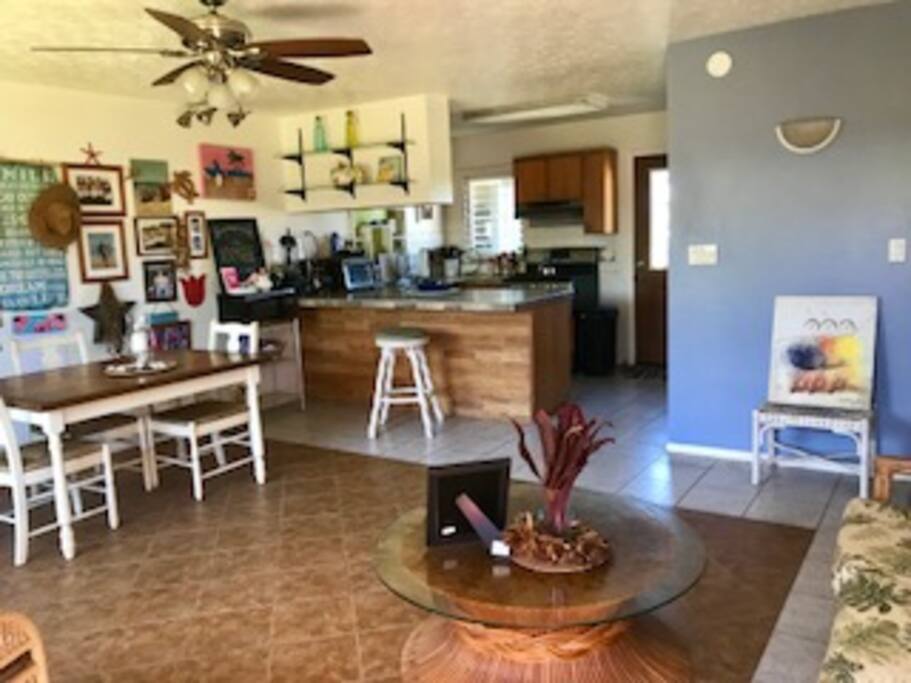 Kitchen, Dining, and family room