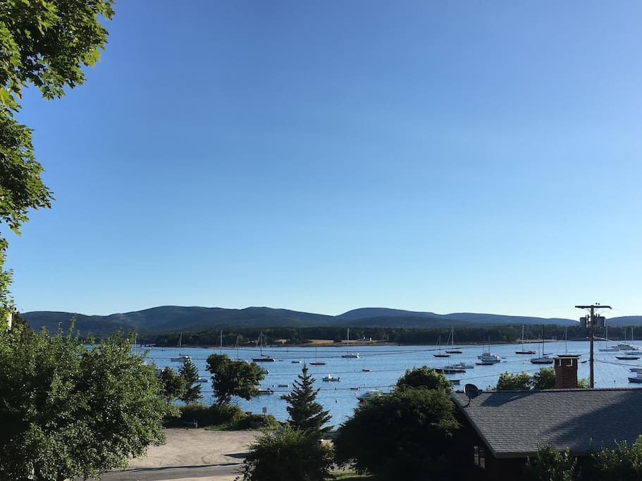 View from two waterfront bedrooms and the wrap around porch, living room and dining room