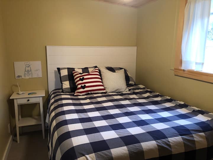 Primary bedroom with very comfy queen bed.