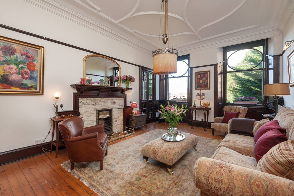 Fantastic living room with period features.